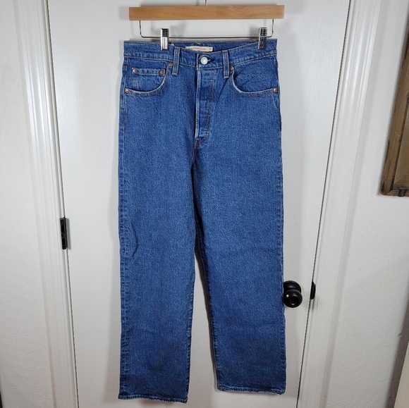 Levi’s Premium Denim Ribcage Straight Ankle Jeans Size 28 - Picture 1 of 10